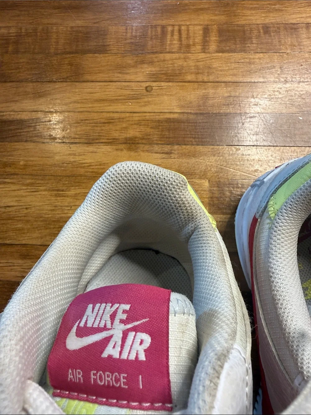 Nike Women's Air Force 1 Shadow Sneakers White Blue Pink Size 8.5 (g16)